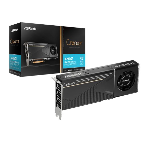ASRock R9700 CT 32G Radeon AI PRO R9700 Graphic Card - 32 GB GDDR6 - 256-Bit