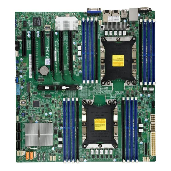 Supermicro X11DPH-Tq Server Motherboard, Dual Socket LGA-3647 (Socket E2) Supported, up to 205 W TDP CPUs