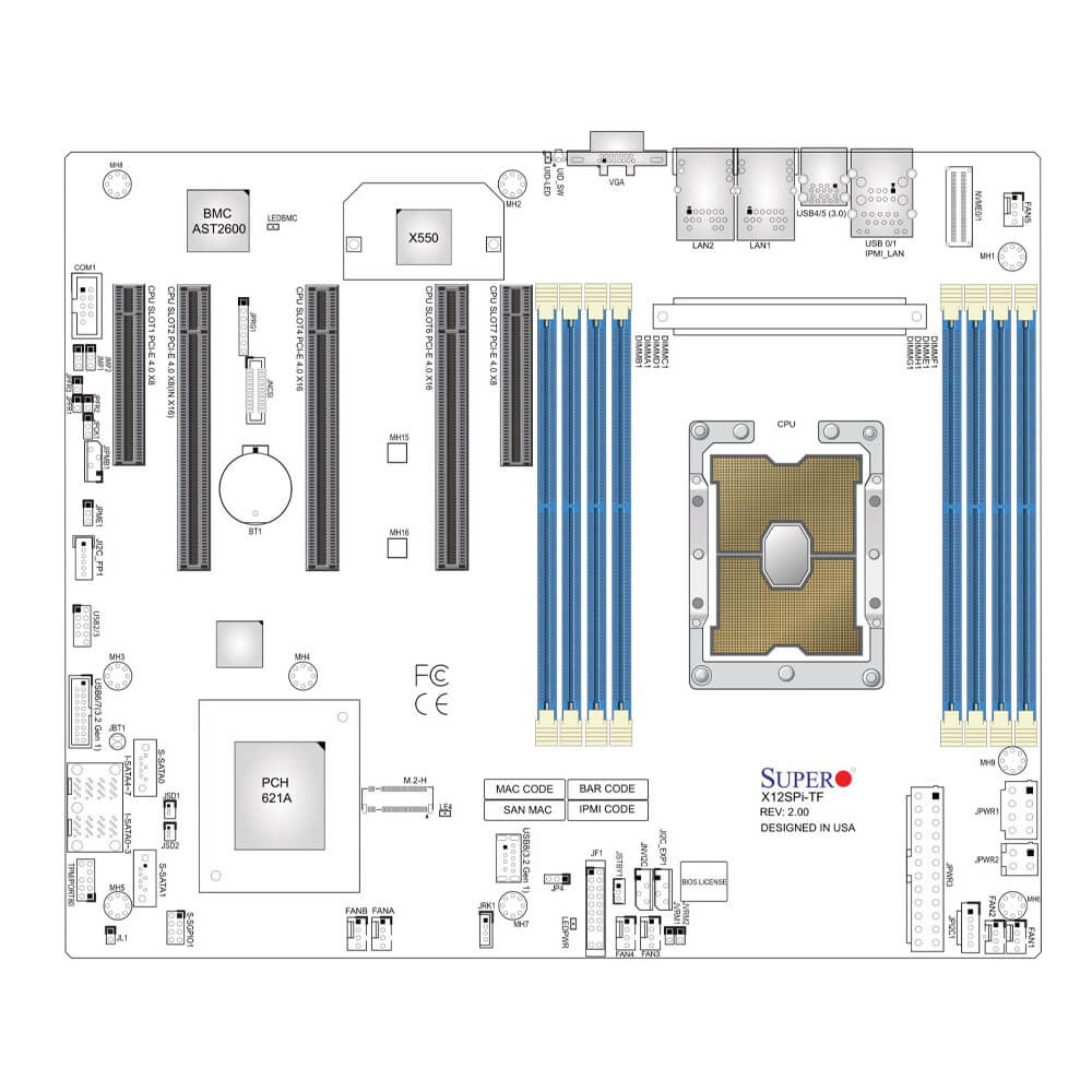 Htlmart-Supermicro-X12SPI-TF-Server-Motherboard-Dual-Socket-3
